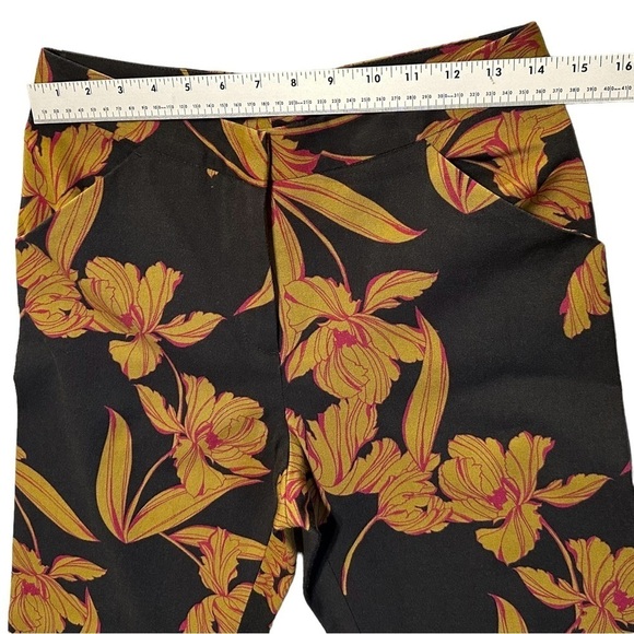 ALC Wool Cotton Dark Gray Floral Pants Womens Size 2 - Picture 4 of 7